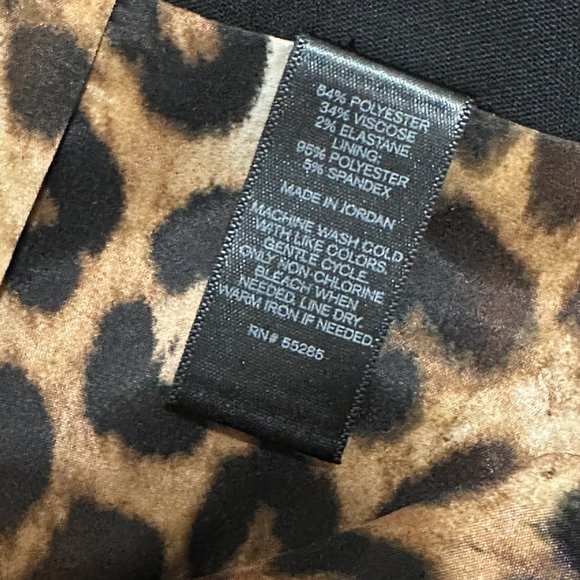 Express 6 Tulip Hem Flirty Pencil Skirt Black Lined Knee Length - Picture 6 of 7